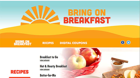 Kroger 'Bring on Breakfast' Web Page