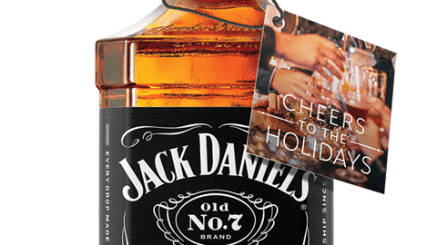 Jack Daniels 'Cheers to the Holidays' Neck Hanger