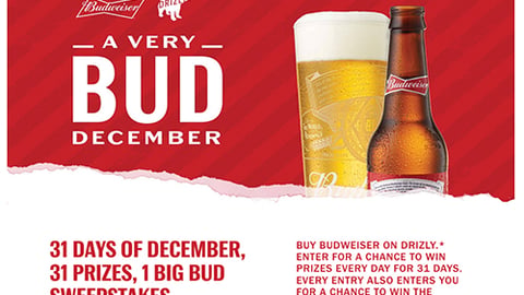 Budweiser Drizly Sweepstakes