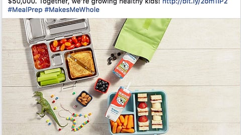 Whole Foods Horizon 'Build a Better Lunchbox' Facebook Update