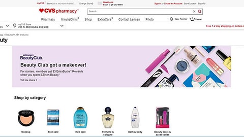 CVS Beauty E-Commerce Page Display Ad