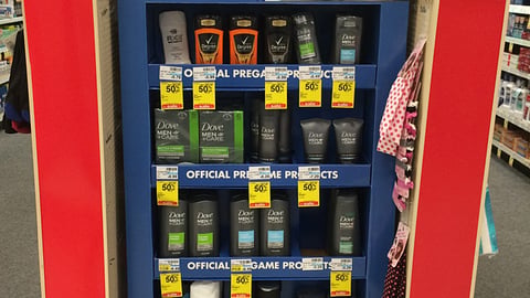 Unilever CVS 'Get Game Ready' Endcap Display