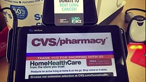CVS 'Lung Force' Checkout Sign