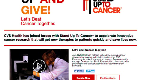 CVS Stand Up To Cancer Web Page