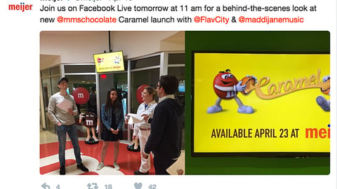 Meijer M&M's Caramel 'Behind-the-Scenes Look' Twitter Update