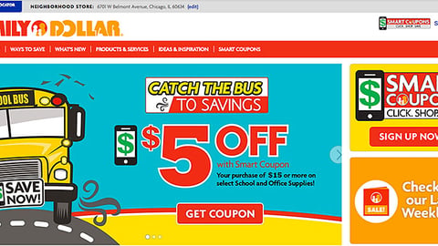 Family Dollar 'Catch the Bus to Savings' Carousel Ad