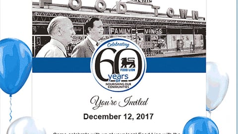 Food Lion 'Celebrate With Us' Email