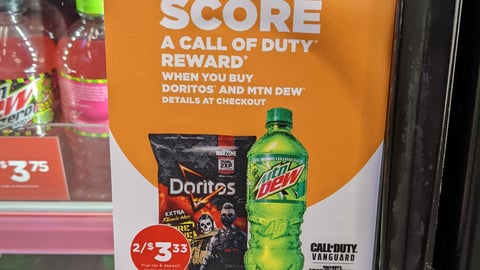 PepsiCo Circle K 'Score a Call of Duty Reward' Cooler Cling