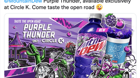 Circle K Mtn Dew Purple Thunder Tweet
