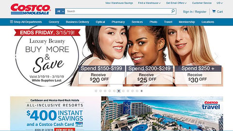 Costco 'Luxury Beauty' Sale Carousel Ad