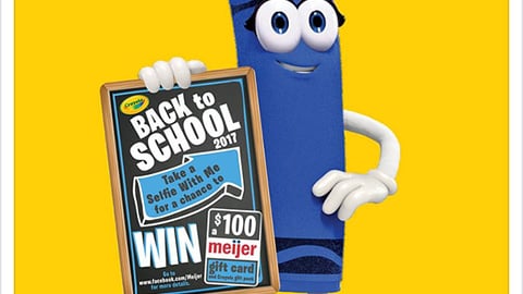 Meijer Crayola 'Take a Selfie With Me' Facebook Update