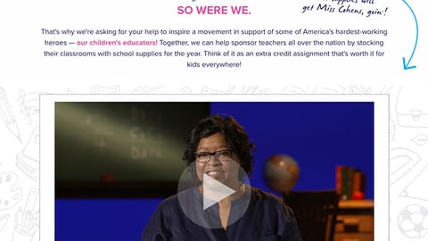 Sparkle Dollar General 'Operation: Stock the Classroom' Page
