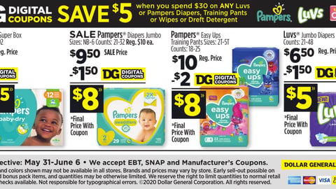 Dollar General P&G 'Save $5' Feature