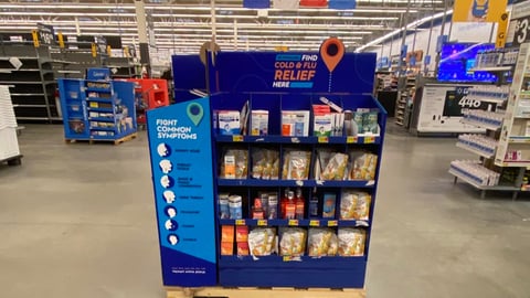Walmart 'Find Cold & Flu Relief Here' 4-Way Pallet Display