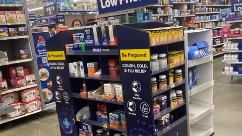 Walmart 'Be Prepared' OTC Half-Pallet Display