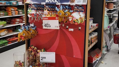 Target Bark 'Custom Holiday Card' Endcap Display