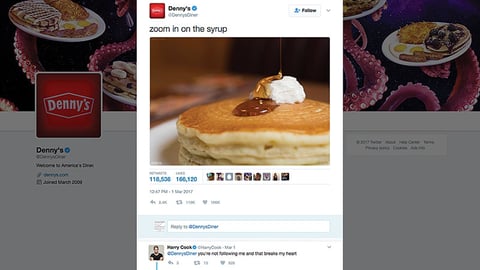 Denny's Zoom In Meme Tweet