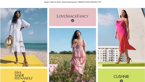Target Designer Dress Collection Web Page