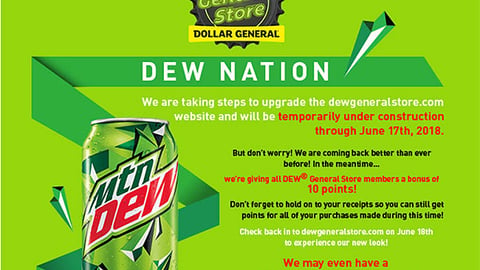 Dollar General Mountain Dew 'Dew Nation' Email