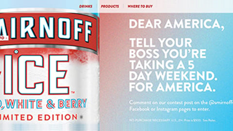 Smirnoff Ice 'Red, White & Berry' Contest