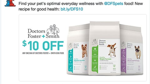 Doctors Foster + Smith 'Recipe For Good Health' Twitter Update