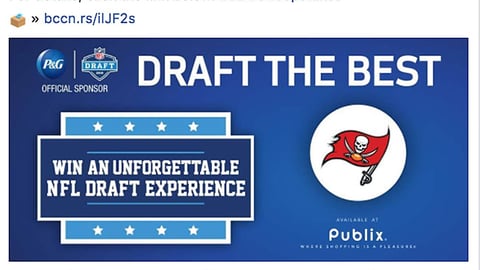 Tampa Bay Buccaneers 'Draft the Best' Facebook Update