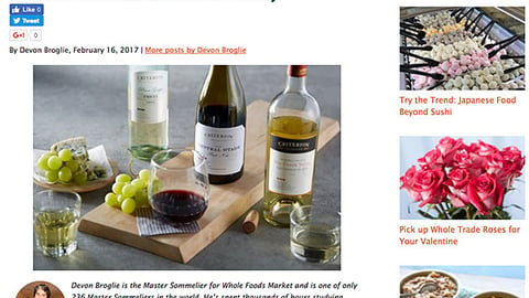 Whole Foods 'National Drink Wine Day' Blog Post