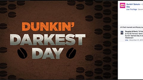 Dunkin' Donuts #DunkinDarker Social Campaign