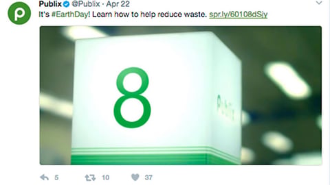 Publix 'Help Reduce Waste' Twitter Update