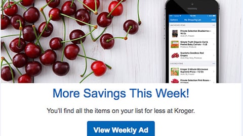 Kroger 'Start Your Day' Email Ad