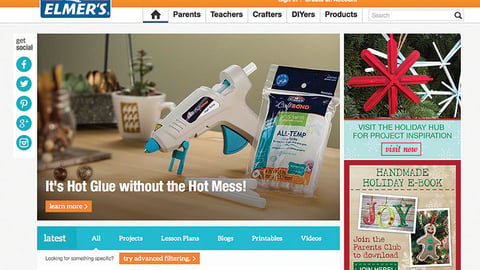 Elmer's Hot Glue Gun Website Feature