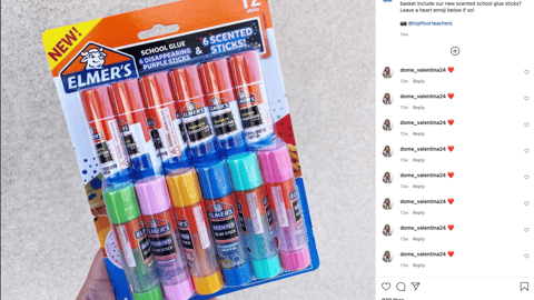 Elmer's Scented Glue Sticks Instagram Update