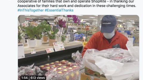 ShopRite 'Essential Thanks' Twitter Update