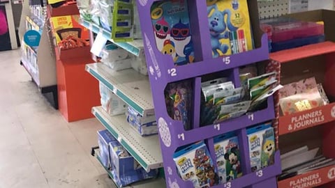 Family Dollar Crayola 'Basket Stuffers' Floorstand