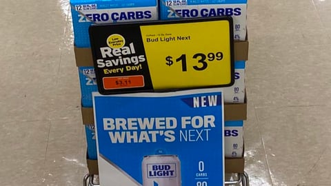 Bud Light 'Brewed For What's Next' Case Stack Sign