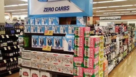 Bud Light Next 'Zero Carbs' Oversized Endcap Header