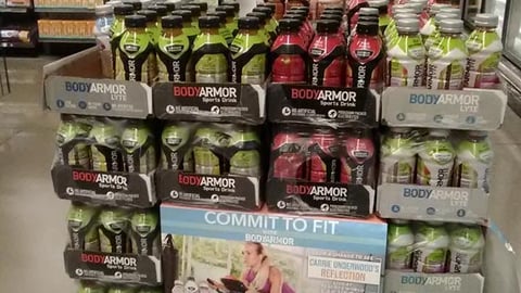 BodyArmor 'Commit To Fit' Pallet Display With Base Wrap And Pole Topper