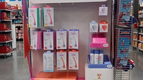 Billie 'Internet's Favorite Razor' Walmart Endcap Display