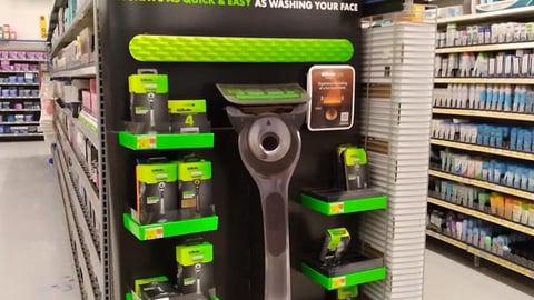 GilletteLabs 'A Shave As Quick & Easy' Endcap Display