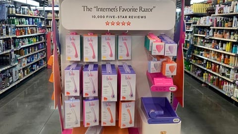 Billie 'Internet's Favorite Razor' Walmart Endcap Display