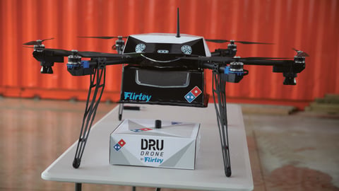 Flirtey Domino's Drone Delivery Test