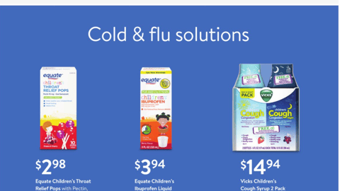 Walmart 'Cold & Flu Solutions' Feature