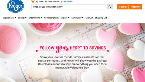 Kroger 'Follow Your Heart' Web Page