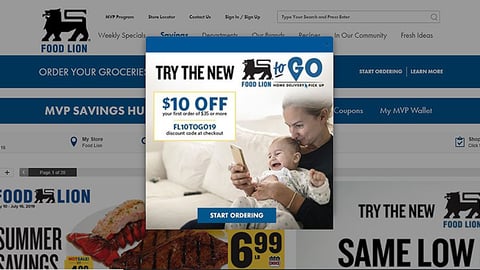 Food Lion 'Try the New Food Lion to Go' Splash Window