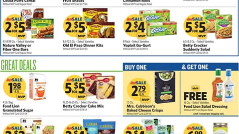 Food Lion General Mills 'Save $2' Feature