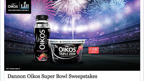 Harris Teeter Oikos 'Fuel Your Football Fandom' Facebook Update