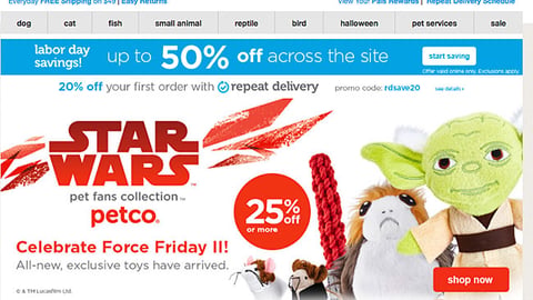 Petco 'Celebrate Force Friday II' Carousel Ad