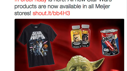 Meijer Star Wars 'Force Friday' Twitter Update