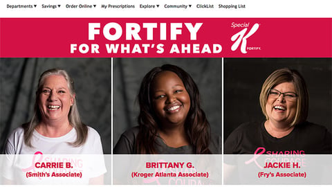 Kroger Special K 'Fortify for What's Ahead' Web Page