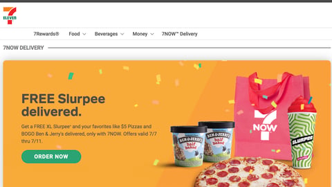 7-Eleven 'Free Slurpee Delivered' Display Ad